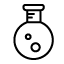 A line drawing of a test tube.