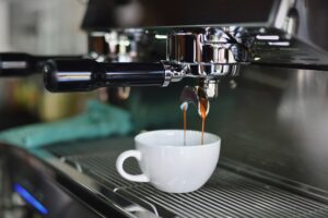 Pulling an espresso shot